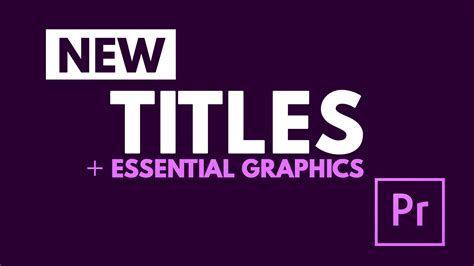 Video adobe premiere pro text effects templates motion graphics. Create Titles with the Essential Graphics Panel in Adobe ...