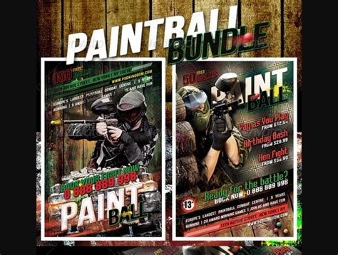 15 Creative Paintball Battle Flyer Templates Download Graphic Cloud