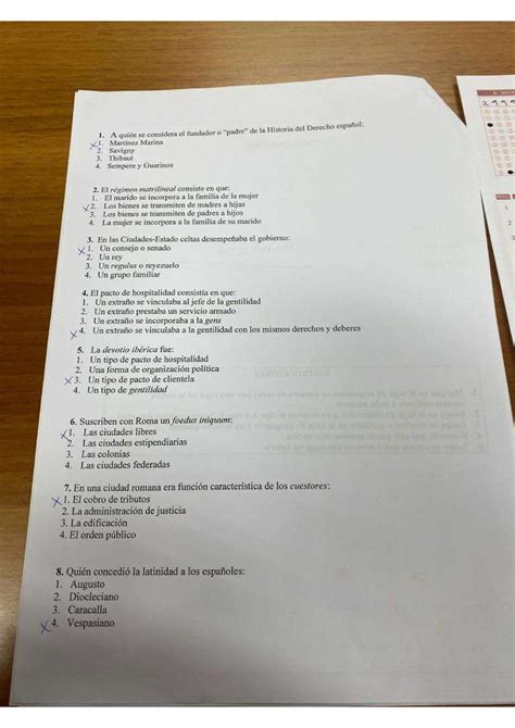 Examen Historia Tipo Test Historia Del Derecho Studocu