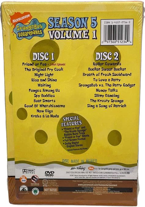 Season 5 Volume 1 Encyclopedia Spongebobia The Spongebob