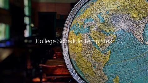 College Schedule Template 12 Free Word Excel Pdf Format Download