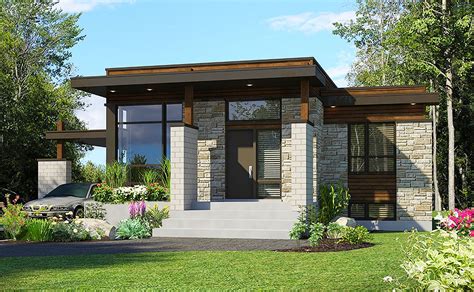 Do you remember visiting a farm and admiring the traditional home with wood siding and a front porch? Plan 90262PD: Compact Modern House Plan | Small modern house plans, Small modern home, Modern ...