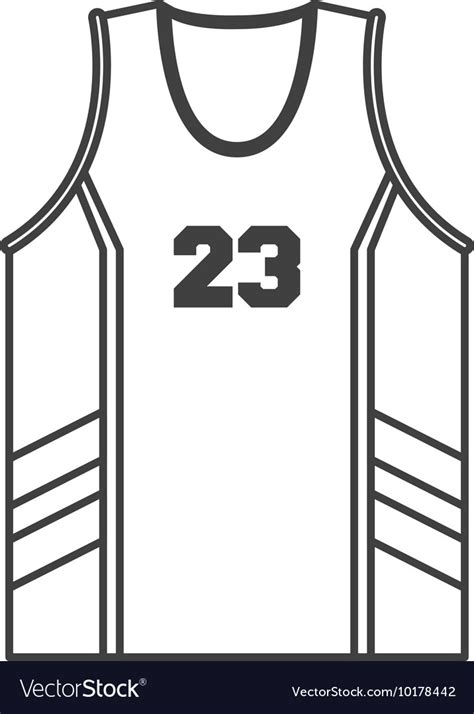 Basketball Jersey Icon Royalty Free Vector Image
