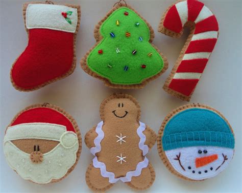 Set Of 6 Felt Cookie Holiday By Gingersweetcrafts On Etsy 95b