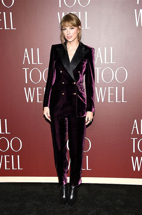 Taylor Swift Wears Velvet Suit At ‘all Too Well Film Premiere Photos