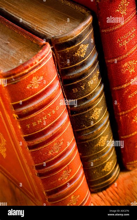 Three Antique Leather Bound Books Of Nineteenth Century Literature