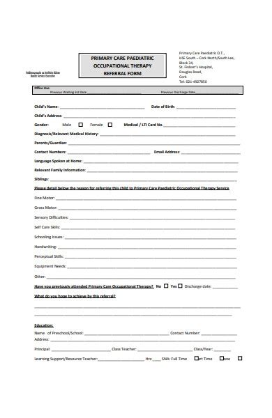 Free 31 Therapy Forms In Pdf Ms Word Xls