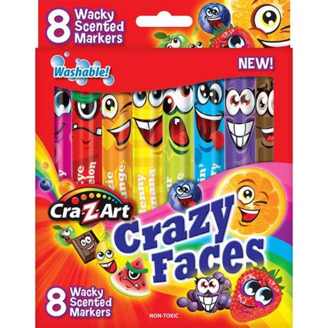 Walmart Cra Z Art Crazy Faces Scented Markers 8 Ct Wtf Face Z Arts