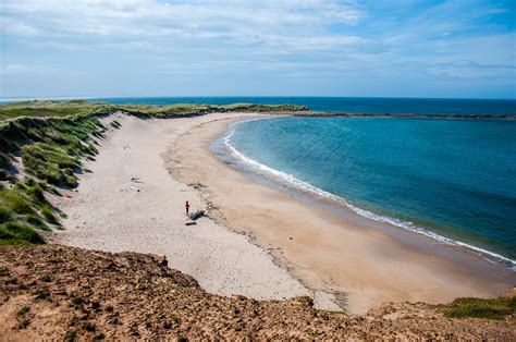 A Small Sandy Beach Holy Island Of Lindisfarne Northumberland