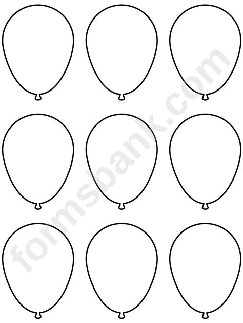 Balloon Template Free