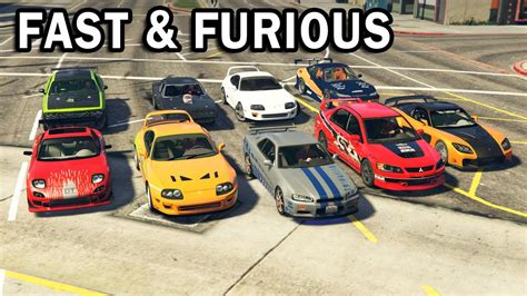 Gta V All Fast And Furious Cars Youtube