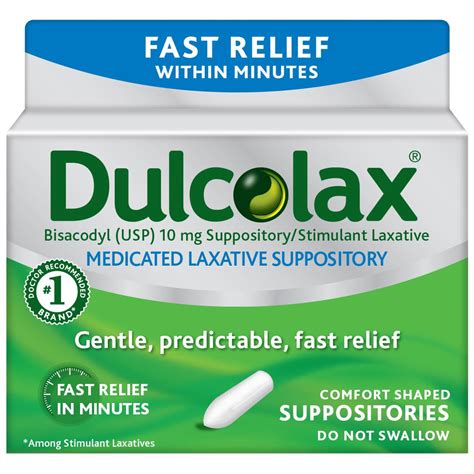 Dulcolax Medicated Laxative Suppositories 16 Comfort