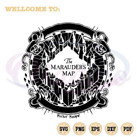 Harry Potter SVG The Marauder's Map Best Graphic Design File