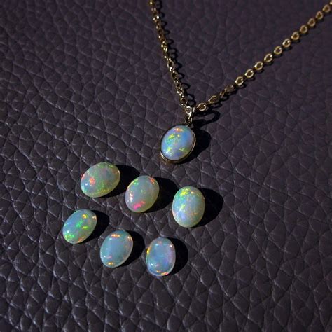 Genuine White Opal Necklace Beautiful Opal Pendant October Etsy Australia