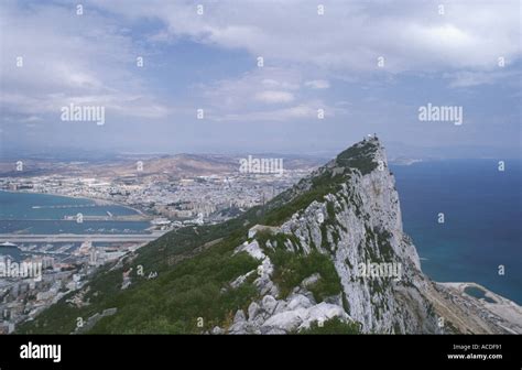 Top Of The Rock Gibraltar Looking Towards Spain Stock Photo Alamy