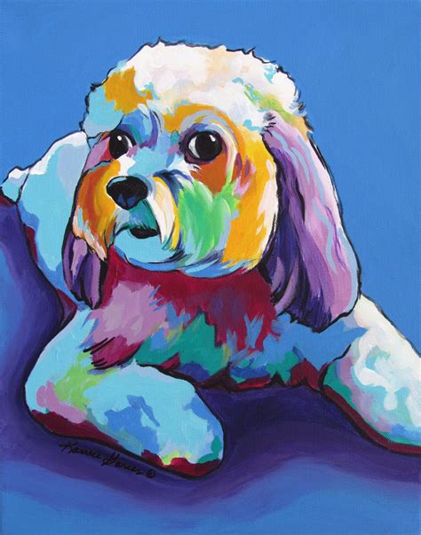 Are You Looking At Me 11x14 Acrylic Pop Art Pet Portrait By Karren