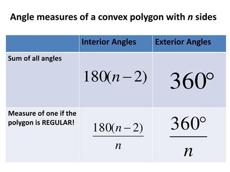 Ppt Find And Use The Measures Of Interior And Exterior Angles Of