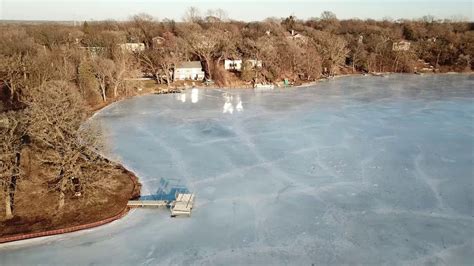 Amazing Winter Drone Shots Over Frozen Silver Lake Oakwood Hills Fen