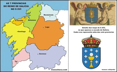 The 7 Provinces Of The Kingdom Of Galicia Before Its Abolition By The