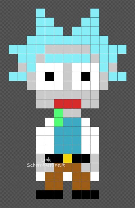 Rick Di Rick E Morty Su Netflix Schema Hama Beads 13x21 Schemiperline