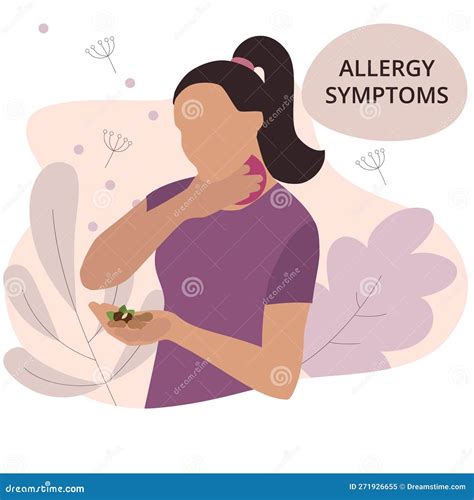 Seasonal Allergy Woman With A Sore Throat Itchy Throat Allergies And