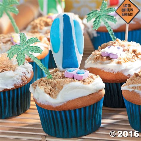 Beach Cupcakes Recipe Beach Cupcakes Luau Food Luau Desserts