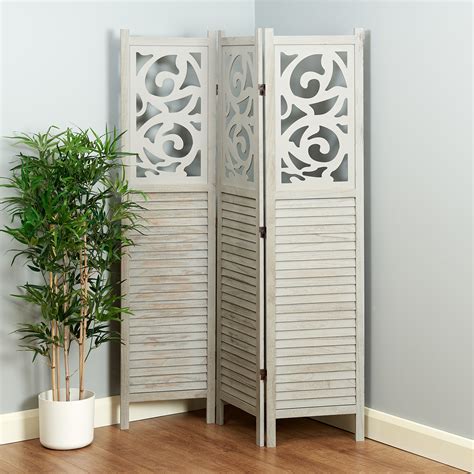 Buy wooden room dividers dividers and get the best deals at the lowest prices on ebay! Hartleys 3 Panel Wooden Room Divider Grey/White Folding ...