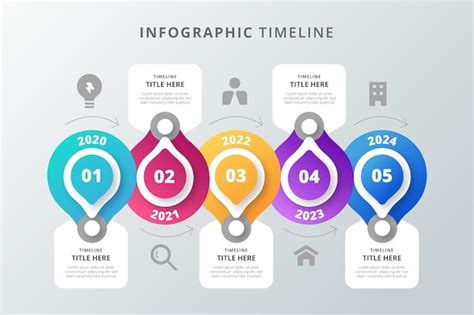 Free Vector Gradient Timeline Infographic Template