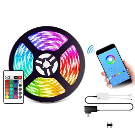 Wifi Led Strip Lights Kit 2m5m10m Length 5050 Rgb Iot Life App Remote
