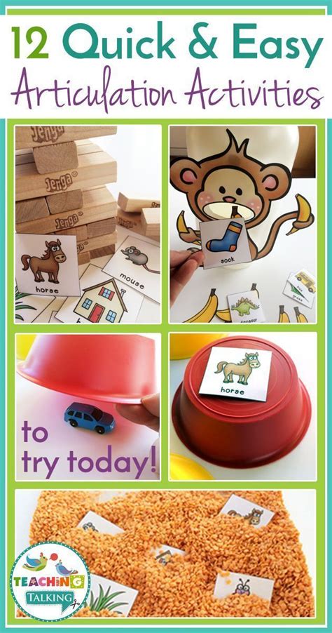 Quick And Easy Articulation Activities For Speech Therapists