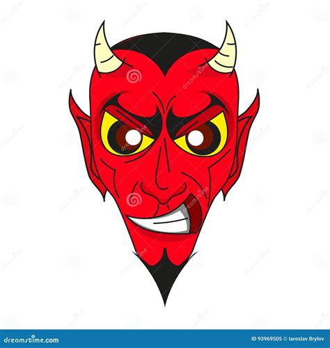 Smiling Devil Head Stock Vector Illustration Of Head 93969505