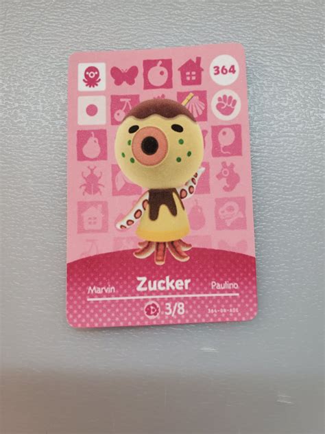 364 Zucker Amiibo Card For Animal Crossing Fan Made
