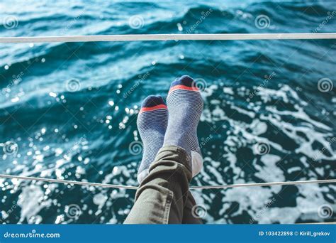 Closeup On Women S Feet In Socks On The Yacht Lifestyle Pleasure