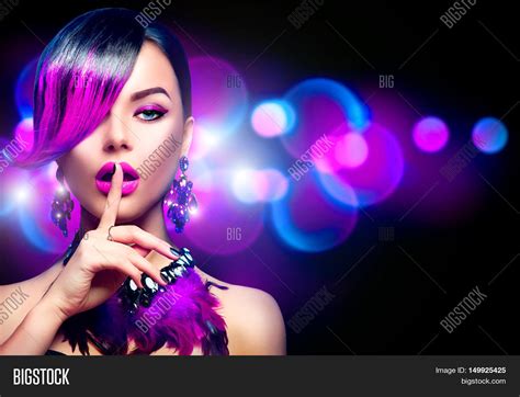 sexy beautiful fashion woman purple image and photo bigstock