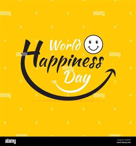 Vector Illustration Of World Happiness Day Poster Or Banner Design