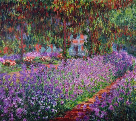 Claude Monet Painting The Artists Garden At Giverny By Claude