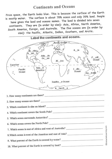 Free Printable Geography Worksheets For 5th Grade