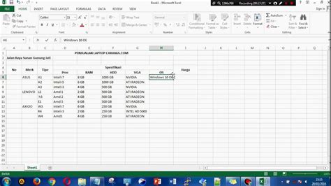 Cara Membuat Daftar Harga Di Excel Imagesee