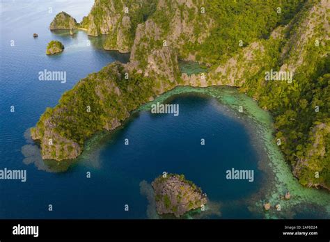 Aerial View Of Hidden Lagooncoronpalawanphilippines Stock Photo Alamy