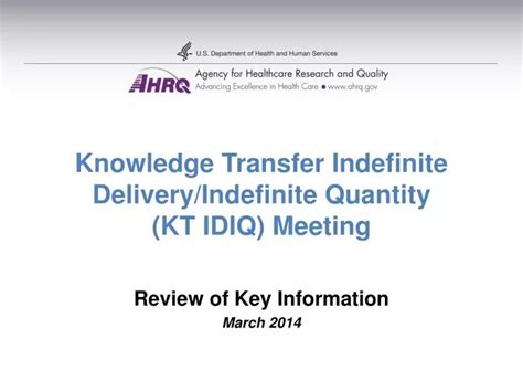 Ppt Knowledge Transfer Indefinite Deliveryindefinite Quantity Kt