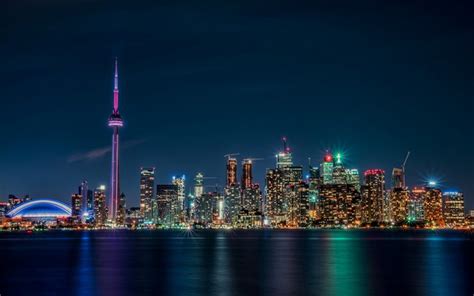 Descargar Fondos De Pantalla La Noche Toronto Torre De La Televisión