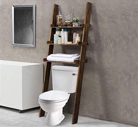 11 inspiring bathroom shelves over toilet ideas. Over the Toilet Ladder Shelf - Radwell Designs