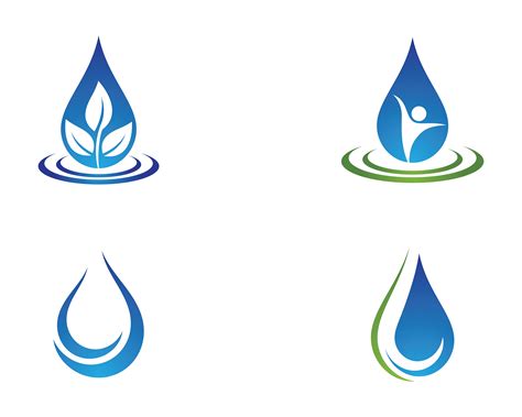 Water Drop Logo Icon Set 1236315 Vector Art At Vecteezy