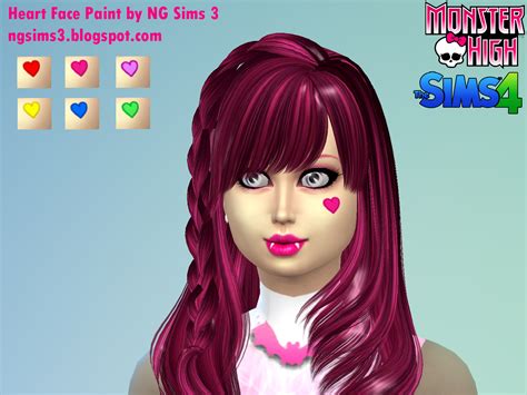 Ts4 Make Up Heart Face Sims 4 Studio Face