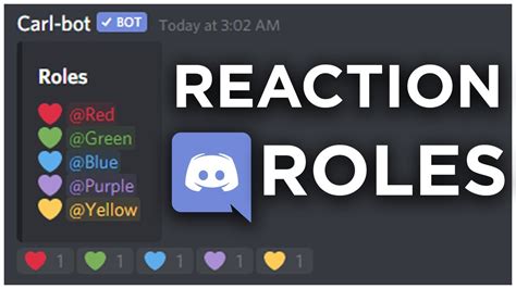 Discord Reaction Role Template