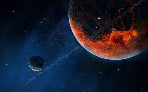 Wallpaper Planet Space Art Digital Art 2560x1600 Wallpapermaniac