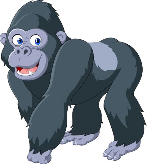 Premium Vector Cartoon Silverback Gorilla