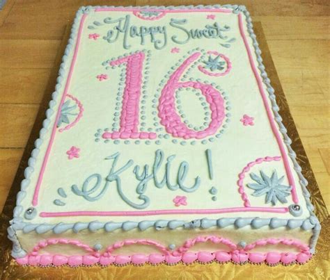 Sweet 16 Birthday Cake Birthday Sheet Cakes Birthday Cakes For Teens