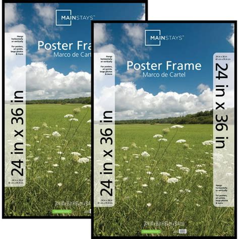 Mainstays 24x36 Basic Poster And Picture Frame Black Set Of 2
