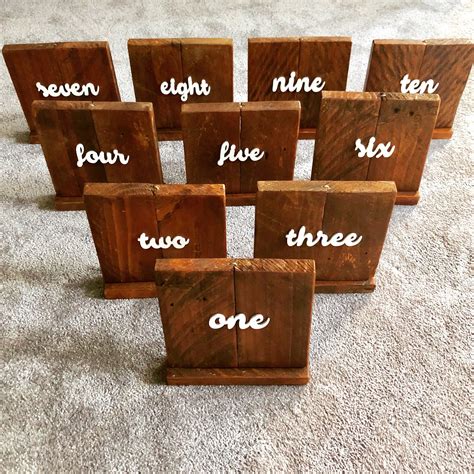 Wooden Table Numbers — Northern Beaches Wedding Hire